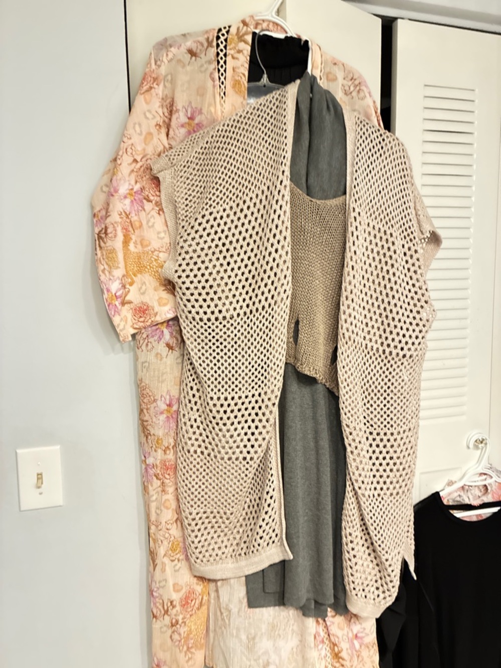 Beige Open-Knit Women's Sweater Vest - Casual Layering - Made by hand!